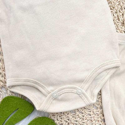Conj Body e Short Canelado Areia